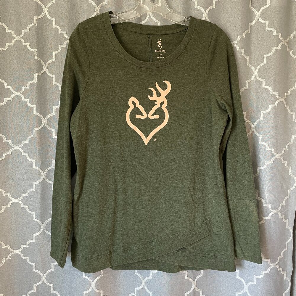 Browning Casual Logo Long Sleeve Shirt, Size L